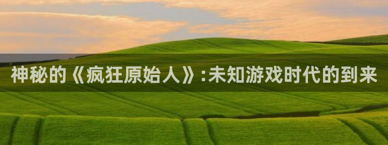 法国im电竞官网：神秘的《疯狂原始人》:未知游戏时代的到来